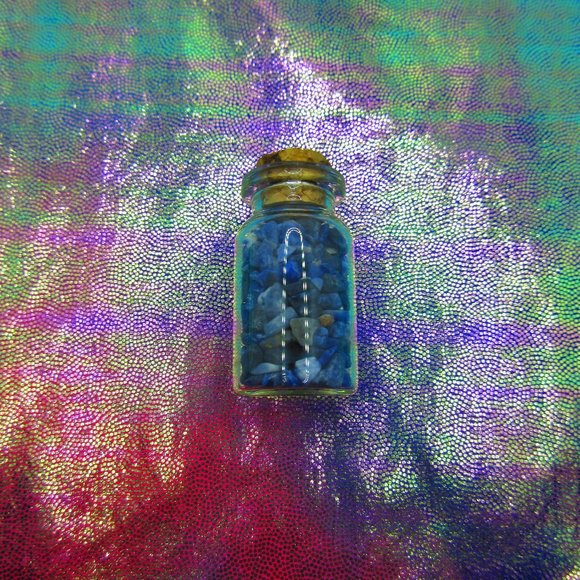 Sodalite Gemstone Chips In A Bottle Embellishments Natural Semi Precious - Picture 3 of 3